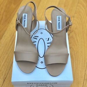 Steve Madden nude high heel sandals